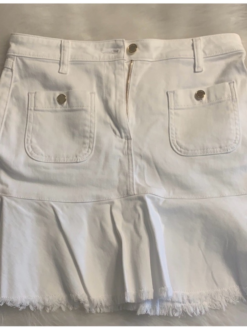 Michaell Kors Flounce Denim Skirt size 2 - Picture 16 of 16